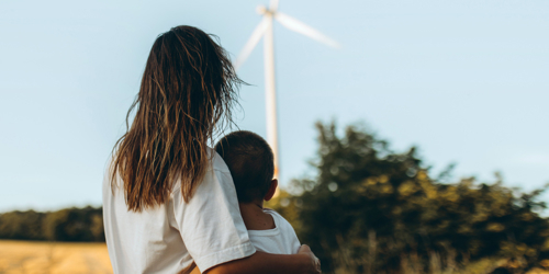 Two children embracing